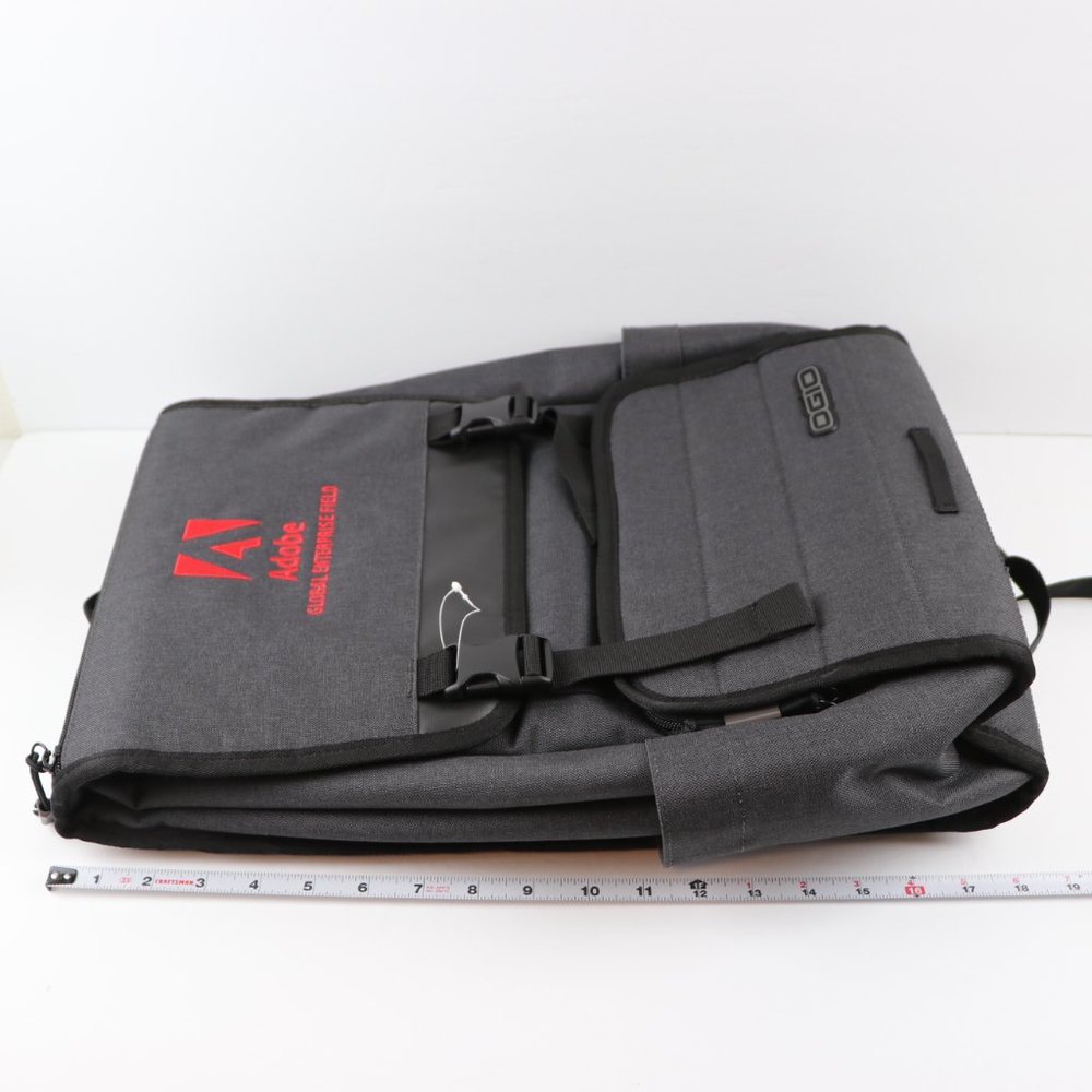 OGIO Apex Rucksack Adobe Embroidered Logo Computer Heather Gray Laptop Backpack - Picture 10 of 11